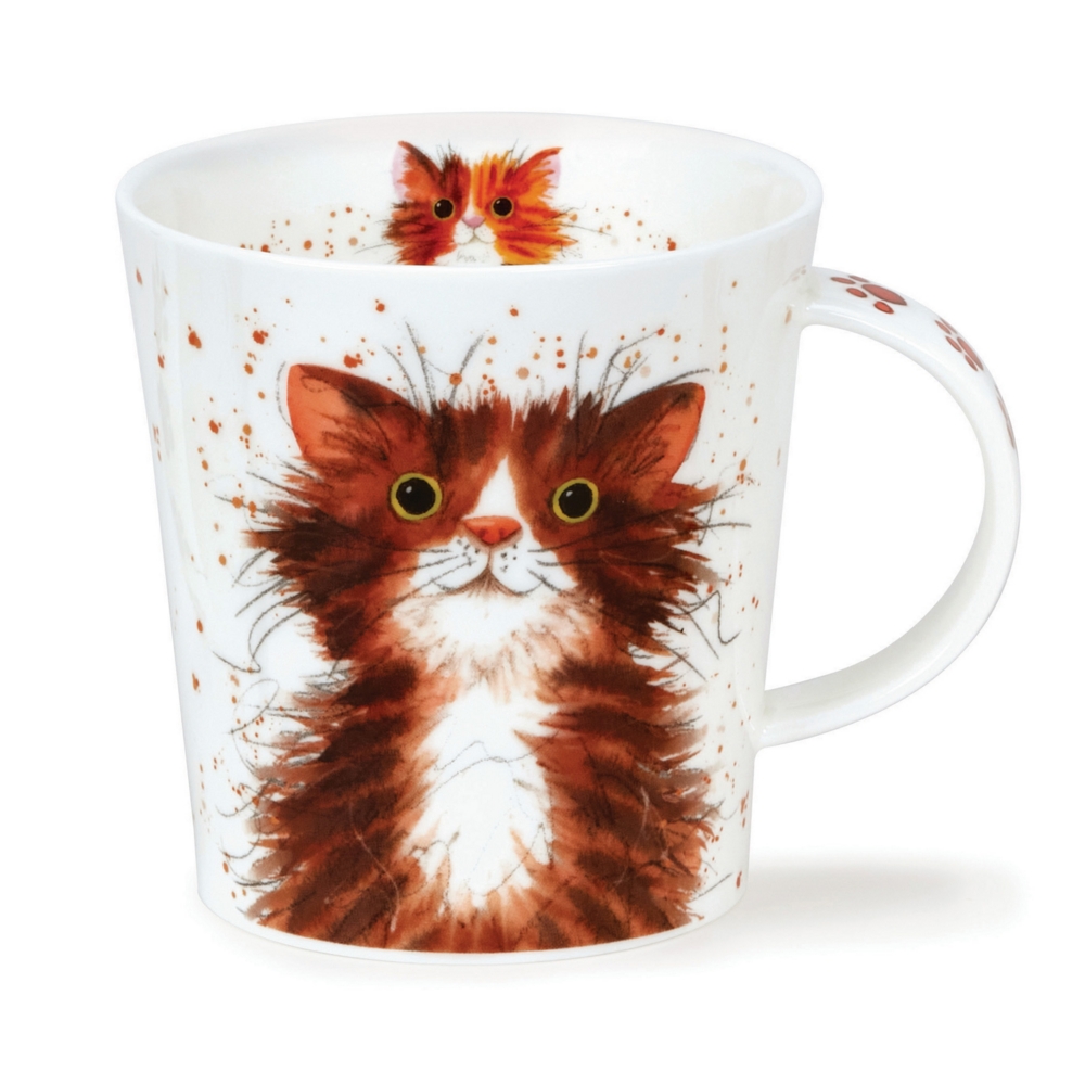 Dunoon Lomond Catter Splatter Tabby Fine Bone China Becher 3.2 dl mit getigertem Katzenmotiv