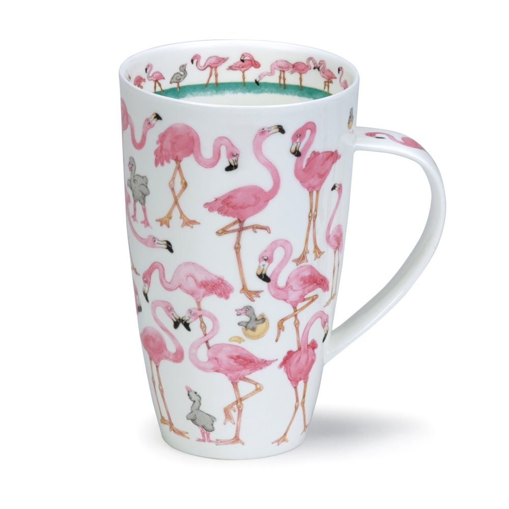 Dunoon Henley Becher Flamboyance aus Fine Bone China Porzellan mit Flamingo 6dl