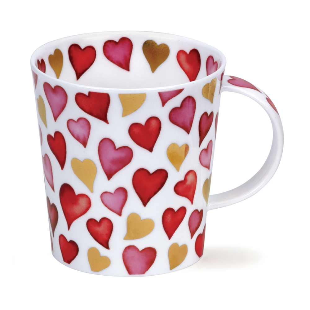 Dunoon Lomond Lovehearts Red Becher aus Fine Bone China 3.2 dl