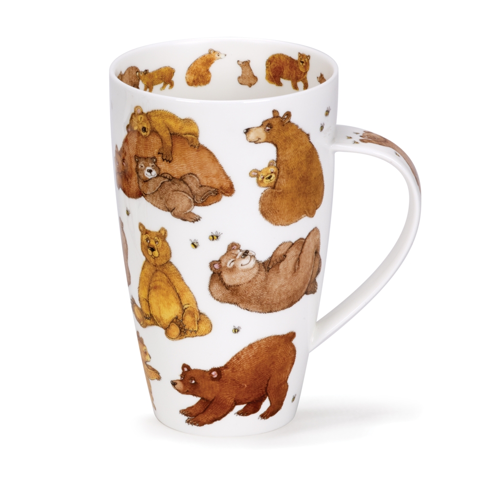 Dunoon Henley Becher Grizzlies aus Fine Bone China Porzellan mit Bärenmotiv 6dl