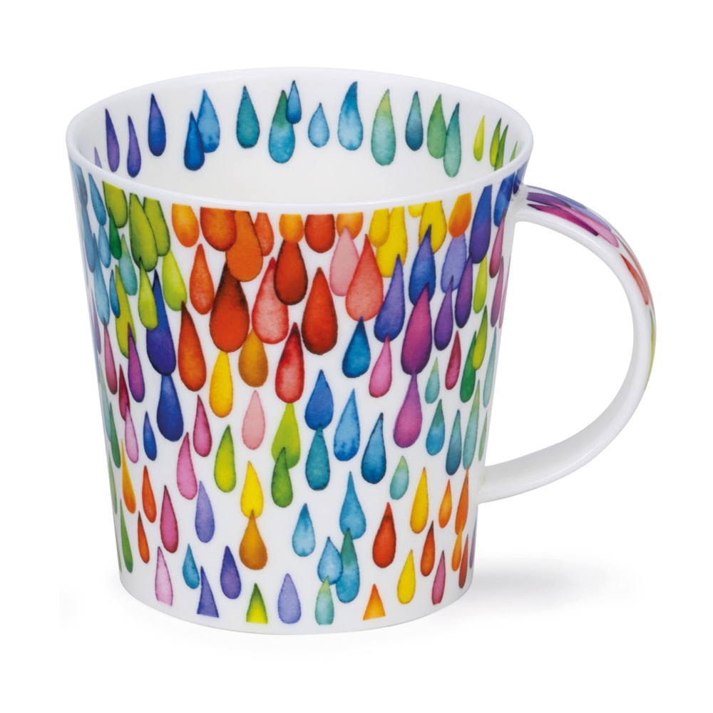 Dunoon Cairngorm Monsoon Vertical Becher 4.8 dl mit vertikalem Aquarell-Regentropfen-Dekor von Caroline Bessey
