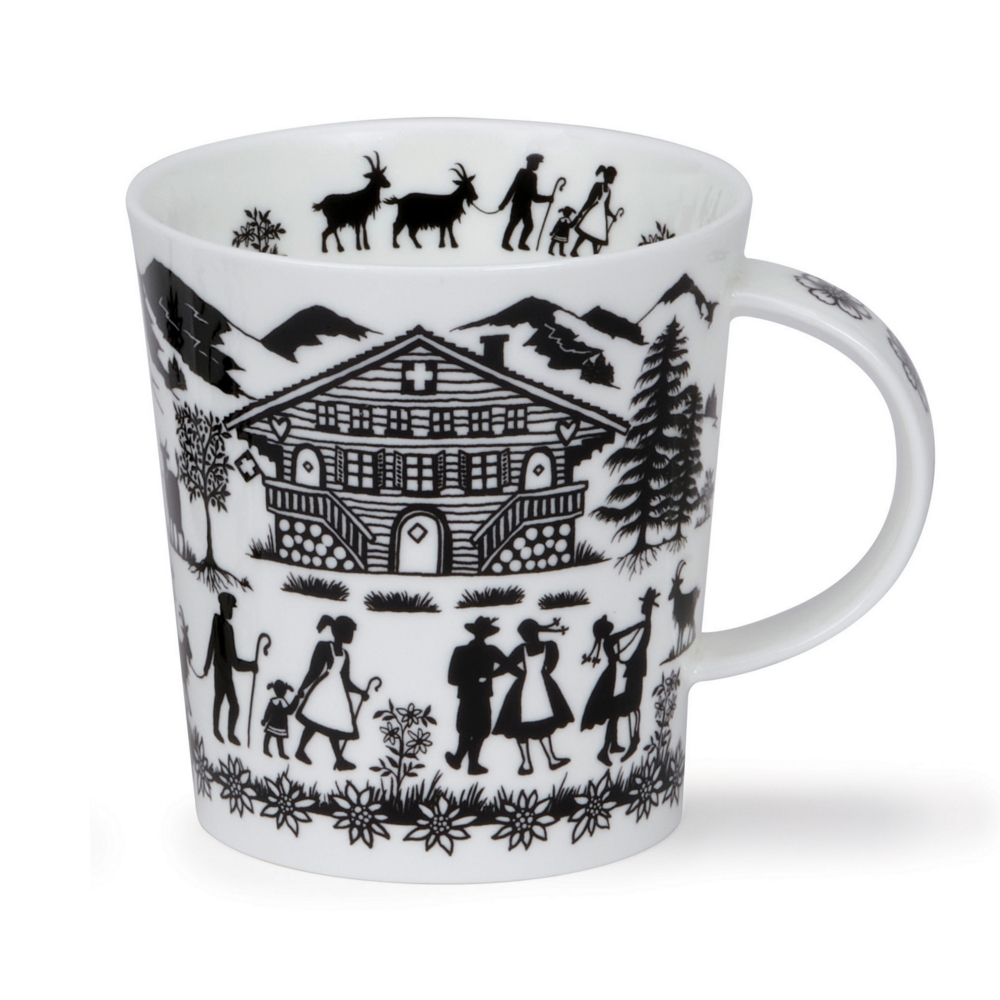 Dunoon Lomond Alpine Summer Fine Bone China Becher 3.2 dl mit sommerlichem Alpenmotiv