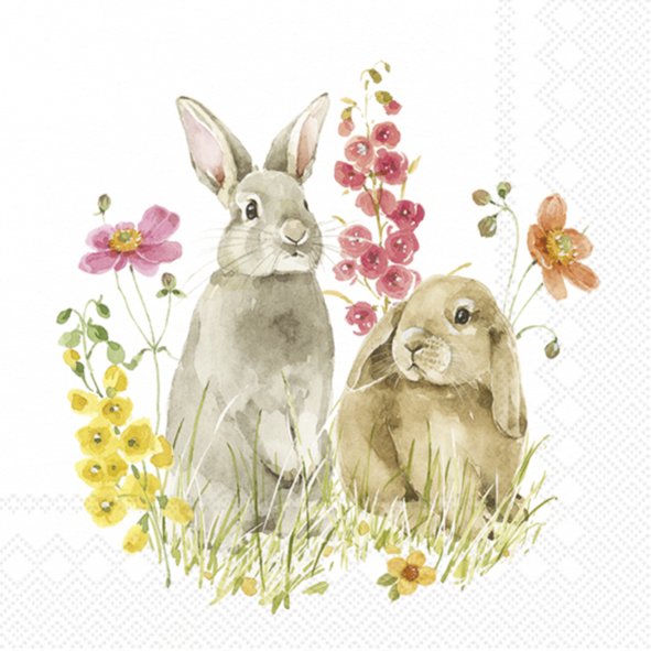 Ambiente-mr-and-mrs-bunny-servietten-33x33