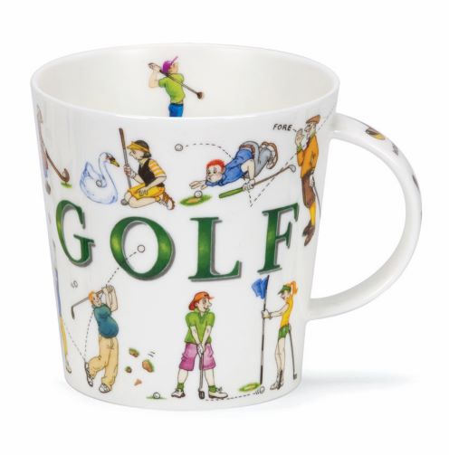 Dunoon Cairngorm Sporting Antics Golf Becher 4.8 dl mit humorvollem Golfmotiv von Cherry Denman