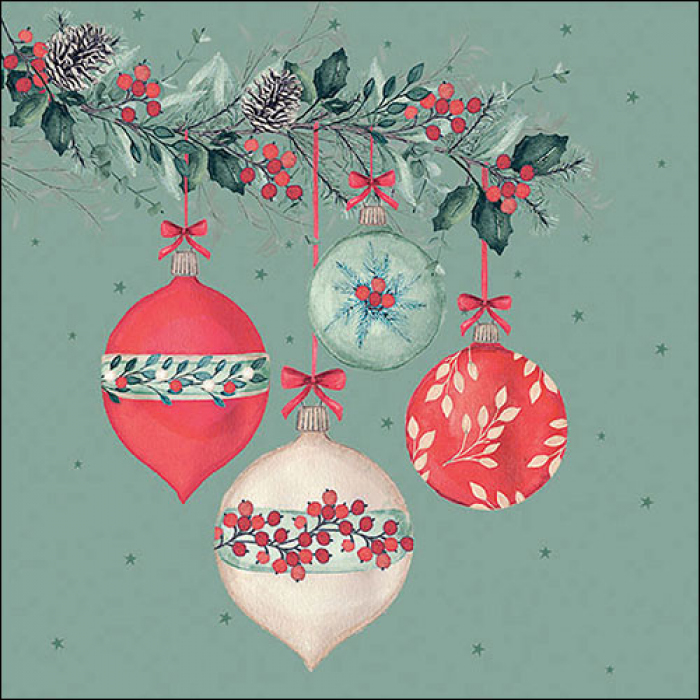 Weihnachtskugeln grün