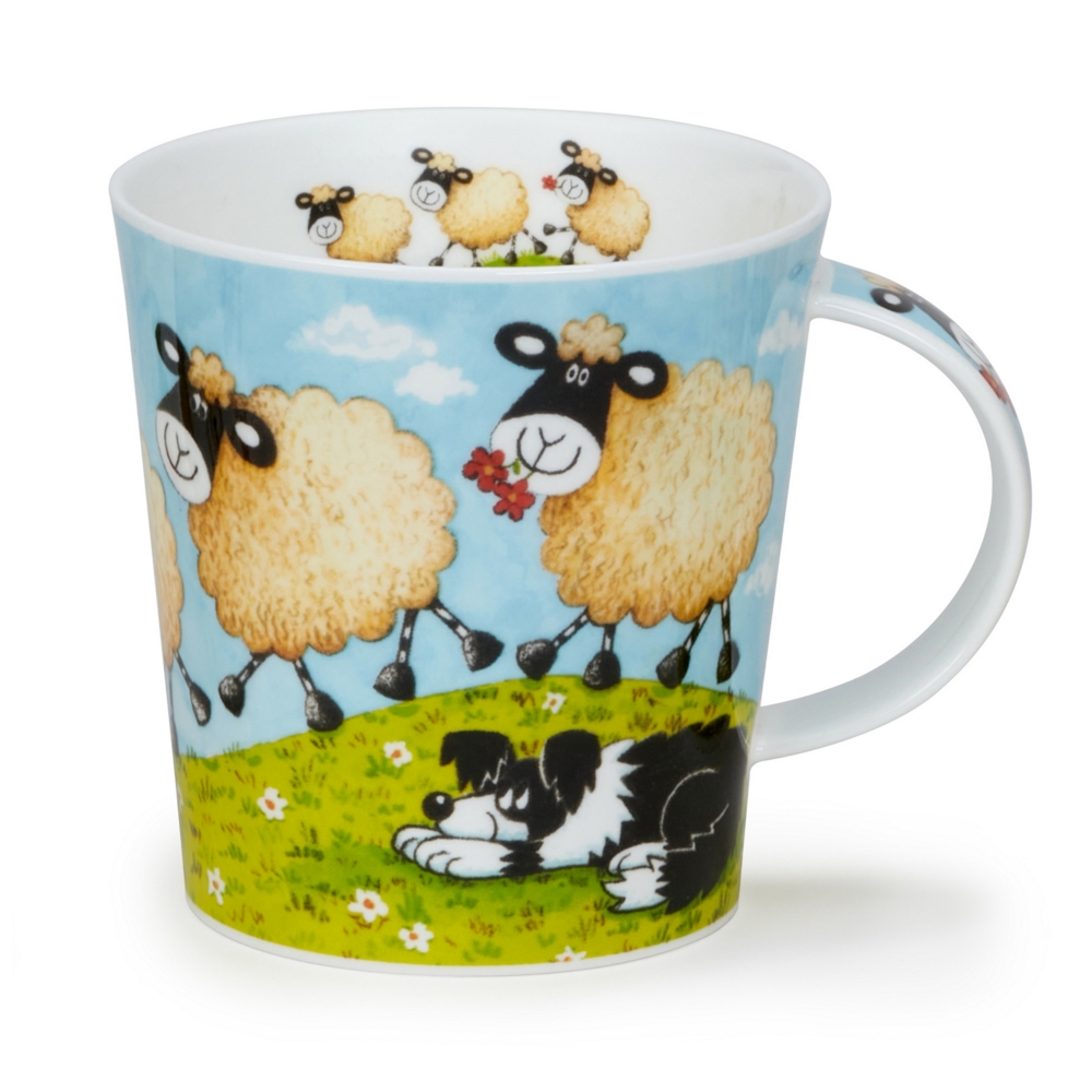 Dunoon Cairngorm Follow Me Ewe Dog Becher 4.8 dl mit humorvollem Schaf-und-Hund-Motiv von Jane Brookshaw
