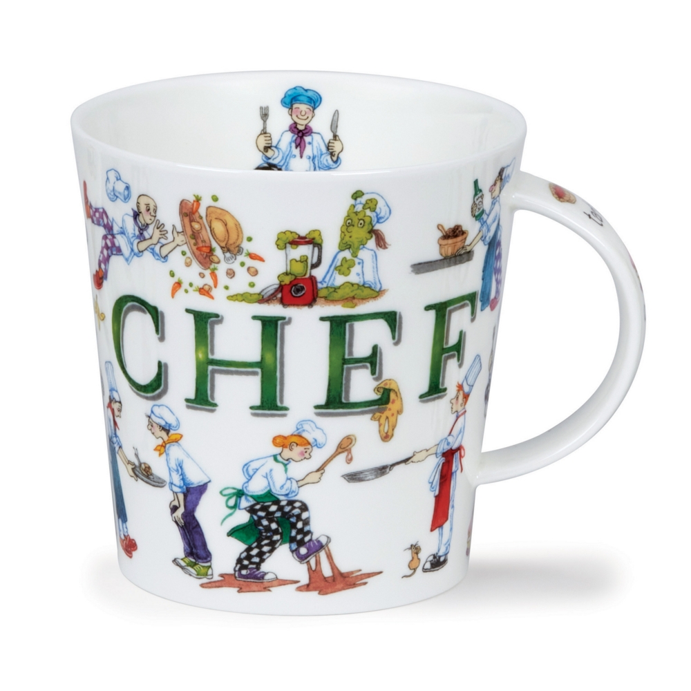 Dunoon Cairngorm Chef Becher 4.8 dl mit humorvollen Küchenszenen von Cherry Denman