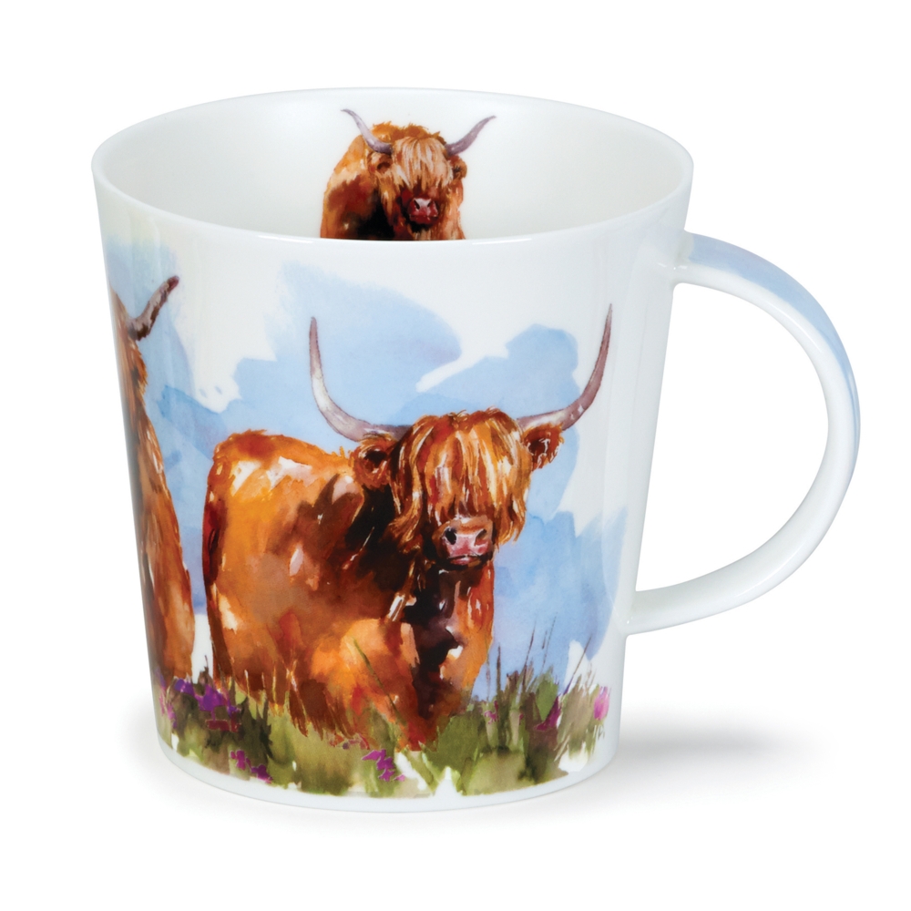 Dunoon Cairngorm Highland Cows Becher 4.8 dl mit Highland-Rind-Motiv von Harrison Ripley