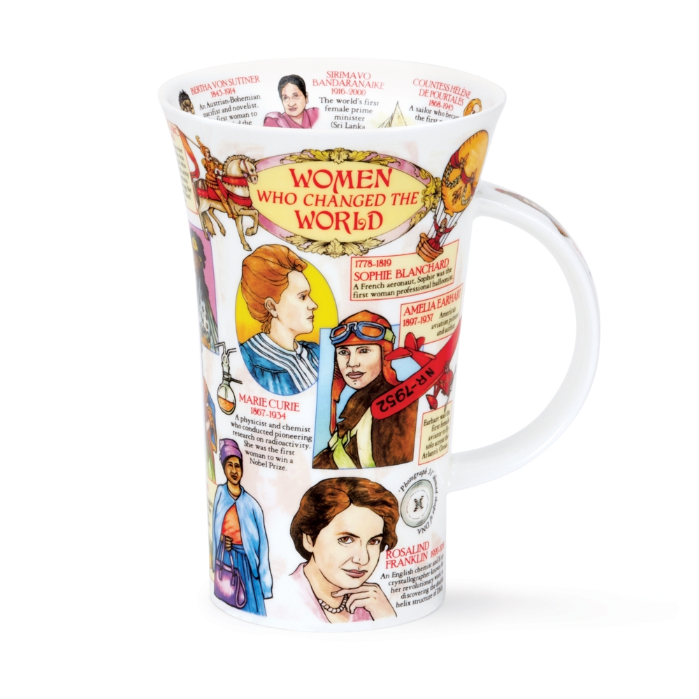 Dunoon Glencoe Women Who Changed World Fine Bone China Porzellan Becher 5 dl mit Frauenmotiv von Caroline Dadd
