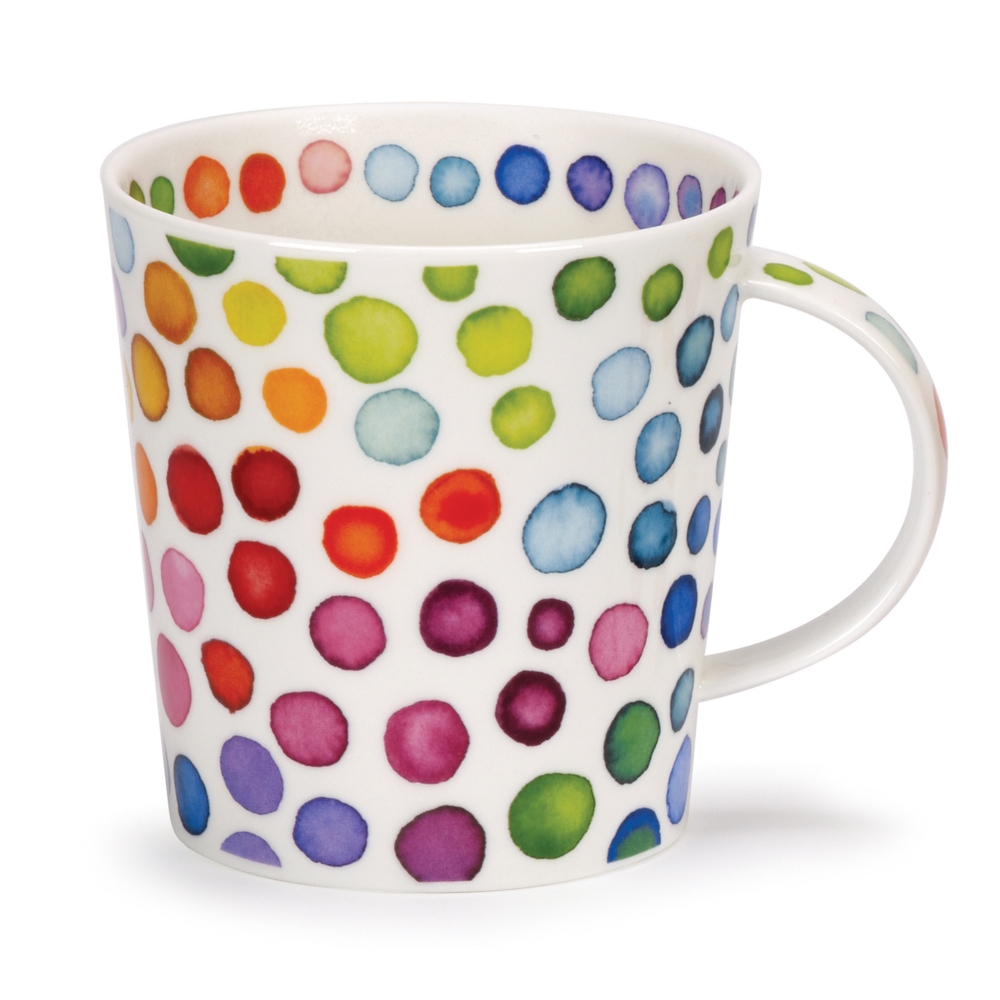 Dunoon Cairngorm Hot Spots Becher 4.8 dl mit warmem Aquarell-Punktedekor von Caroline Bessey