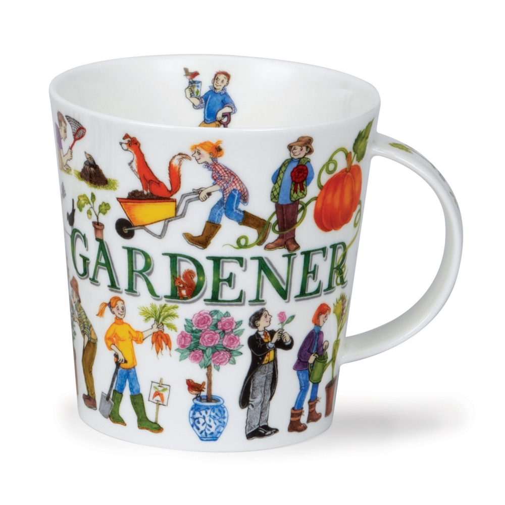 Dunoon Cairngorm Gardener Becher 4.8 dl mit humorvollem Gartenmotiv von Cherry Denman