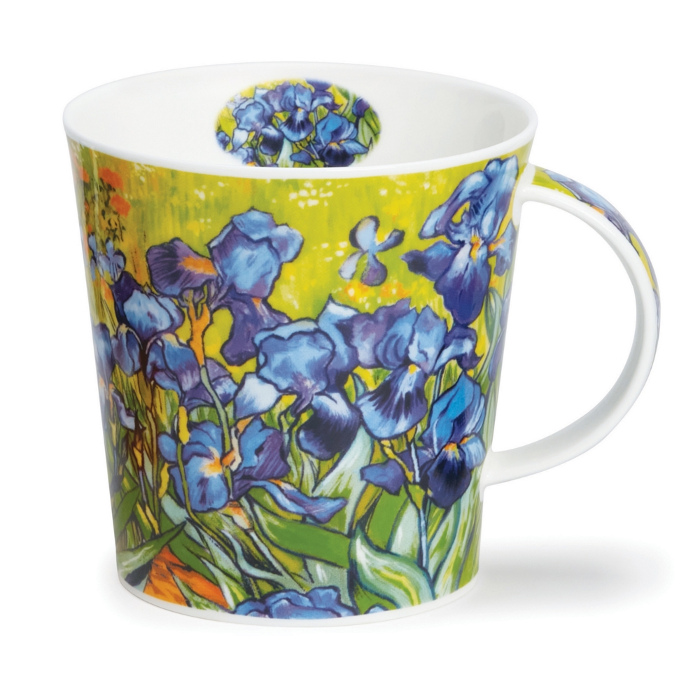 Dunoon Cairngorm Irises Becher 4.8 dl mit Iris-Blütenmotiv von Caroline Dadd