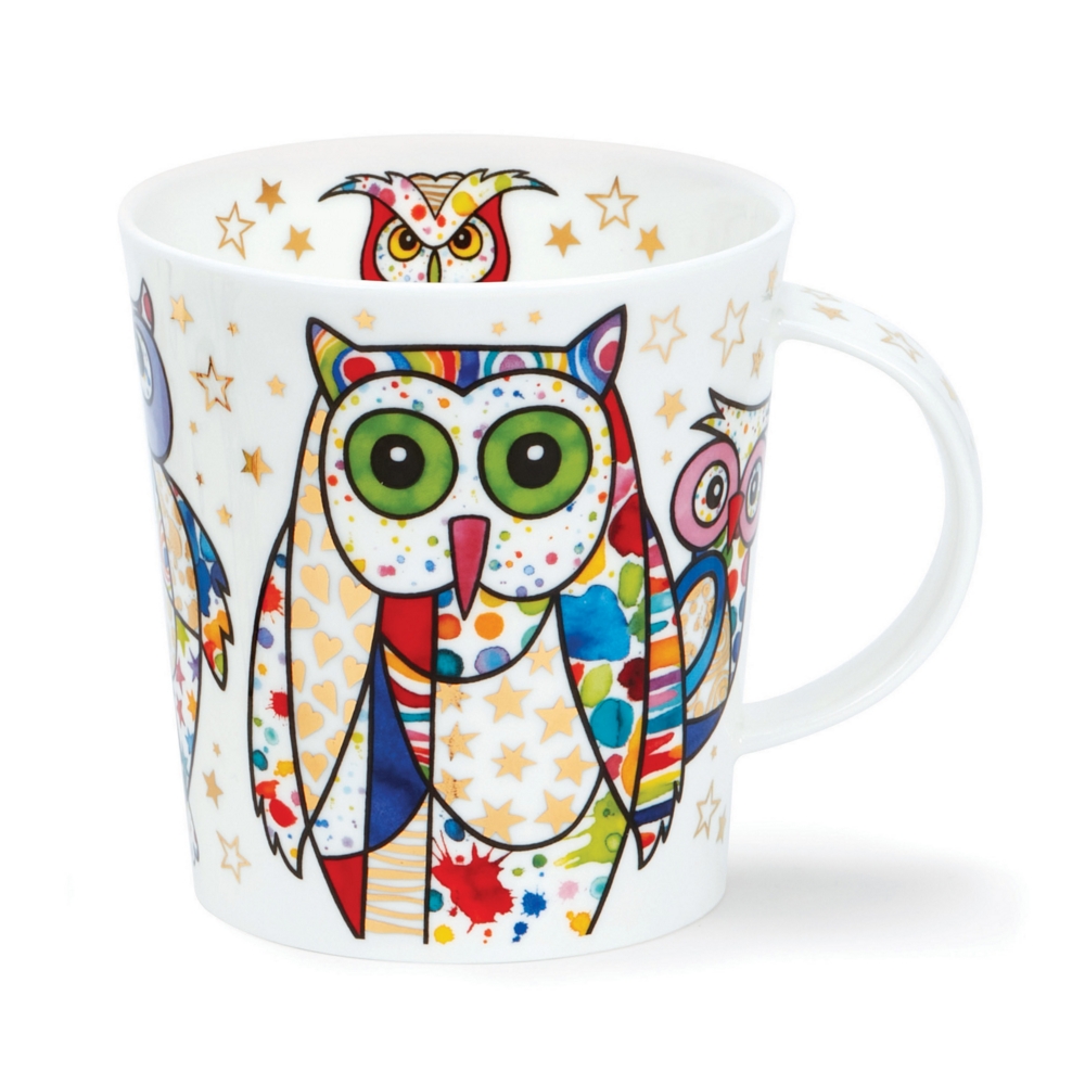Dunoon Lomond Blingers Owl Becher aus Fine Bone China 3.2 dl