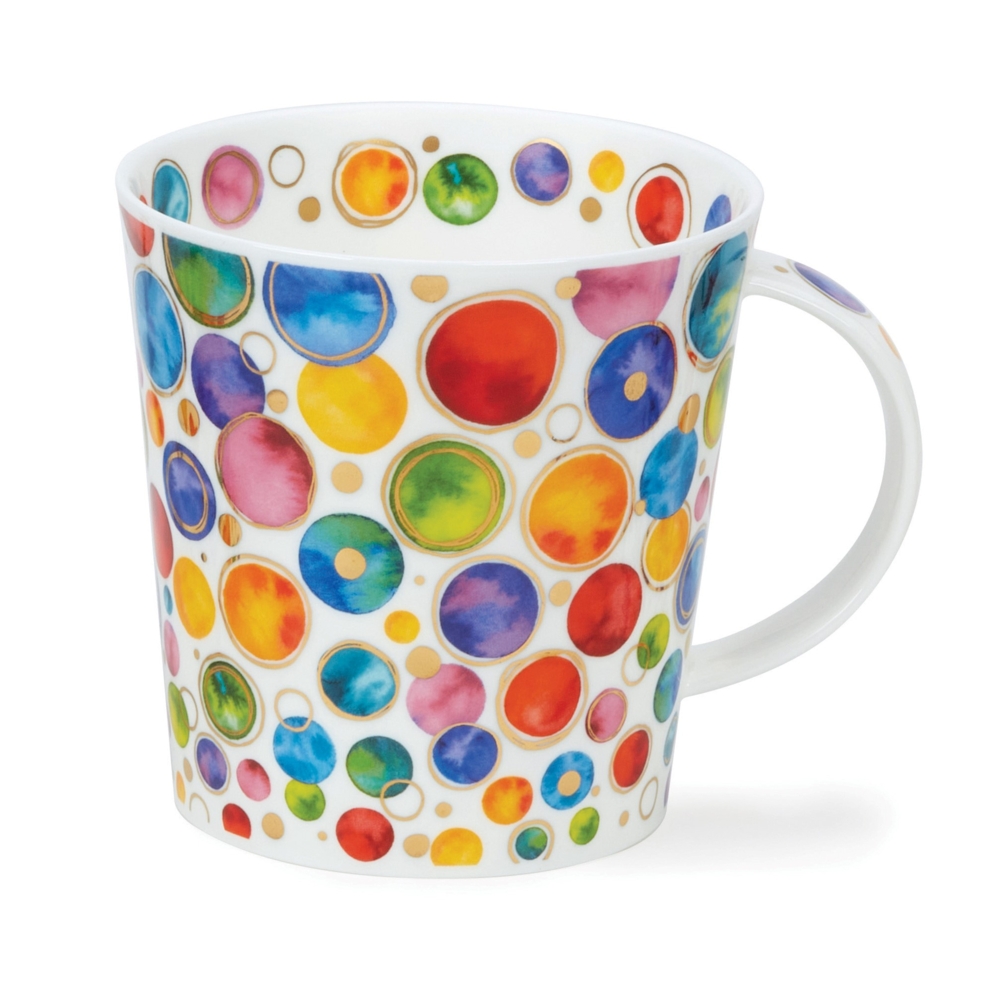 Dunoon Cairngorm Dazzle Spots Becher 4.8 dl mit Punktedekor und 22 Carat Goldveredelung von Caroline Bessey