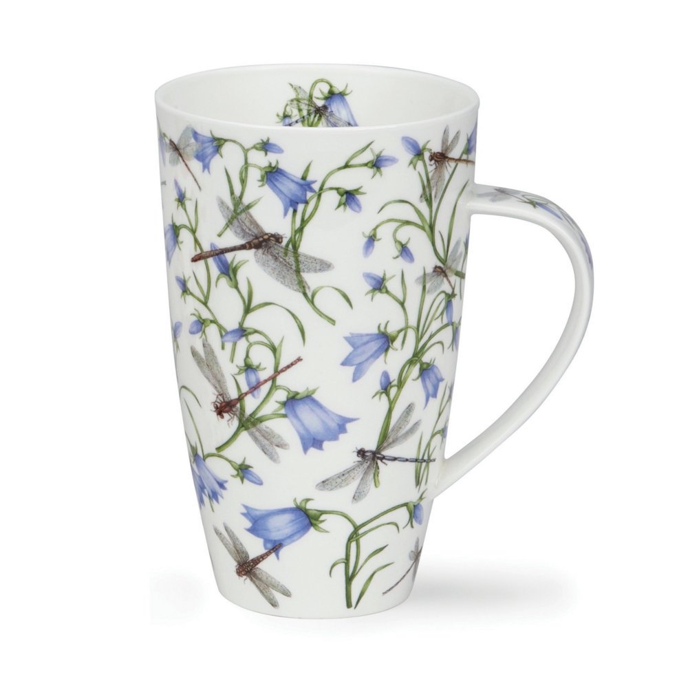 Dunoon Henley Becher Dovedale Harebell aus Fine Bone China Porzellan mit Blumenmotiv 6 dl