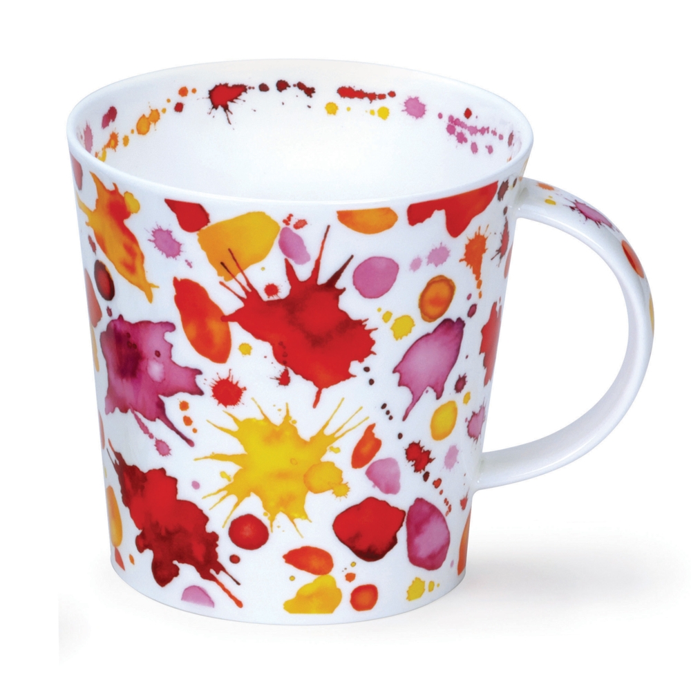 Dunoon Cairngorm Whoops Red Becher 4.8 dl mit rot-buntem Klecksdekor von Caroline Besse