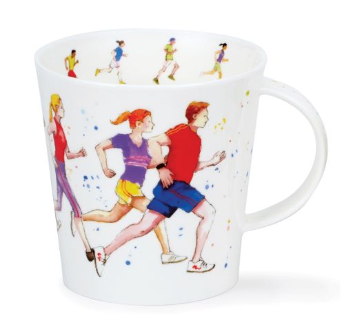 Dunoon Cairngorm Going the Distance Becher 4.8 dl mit humorvollem Laufmotiv von Kate Mawdsley