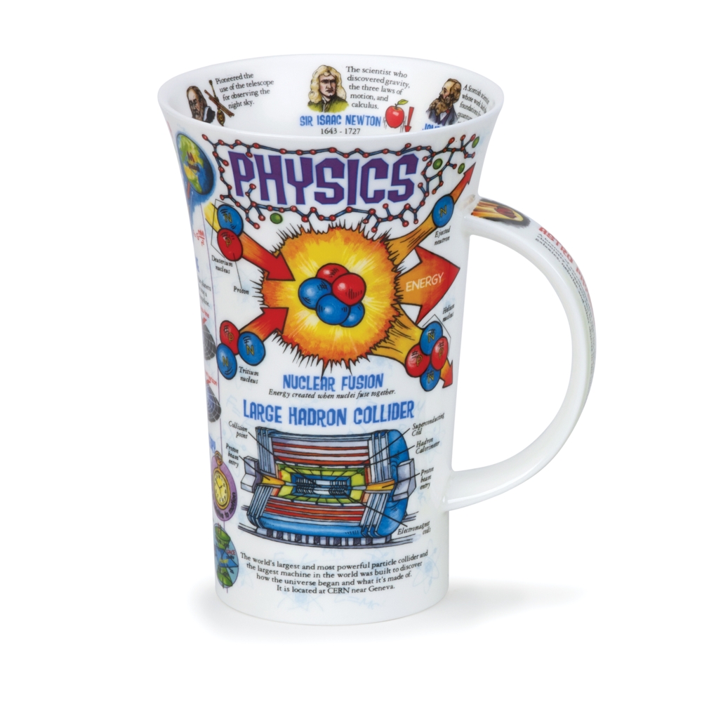 Dunoon Glencoe Physics Fine Bone China Porzellan Becher 5 dl mit Physikmotiv von Caroline Dadd