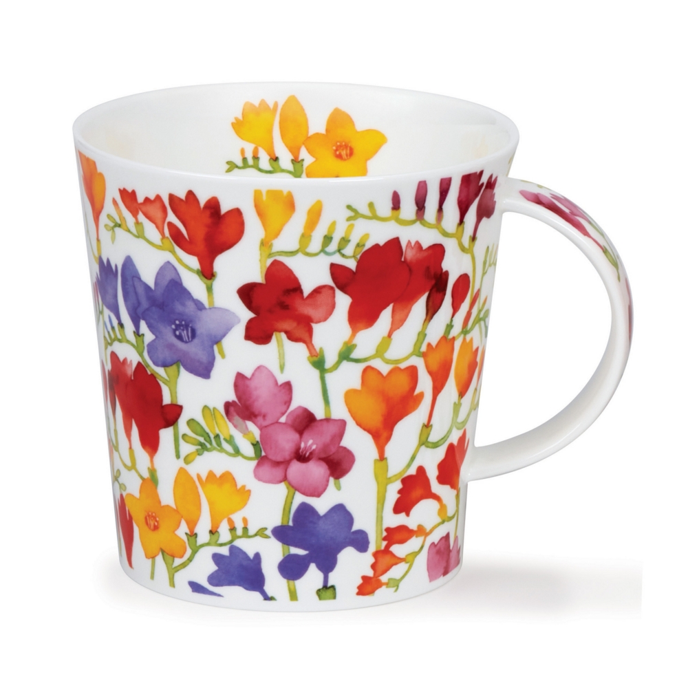 Dunoon Lomond Floral Fiesta Freesia Becher aus Fine Bone China 3.2 dl