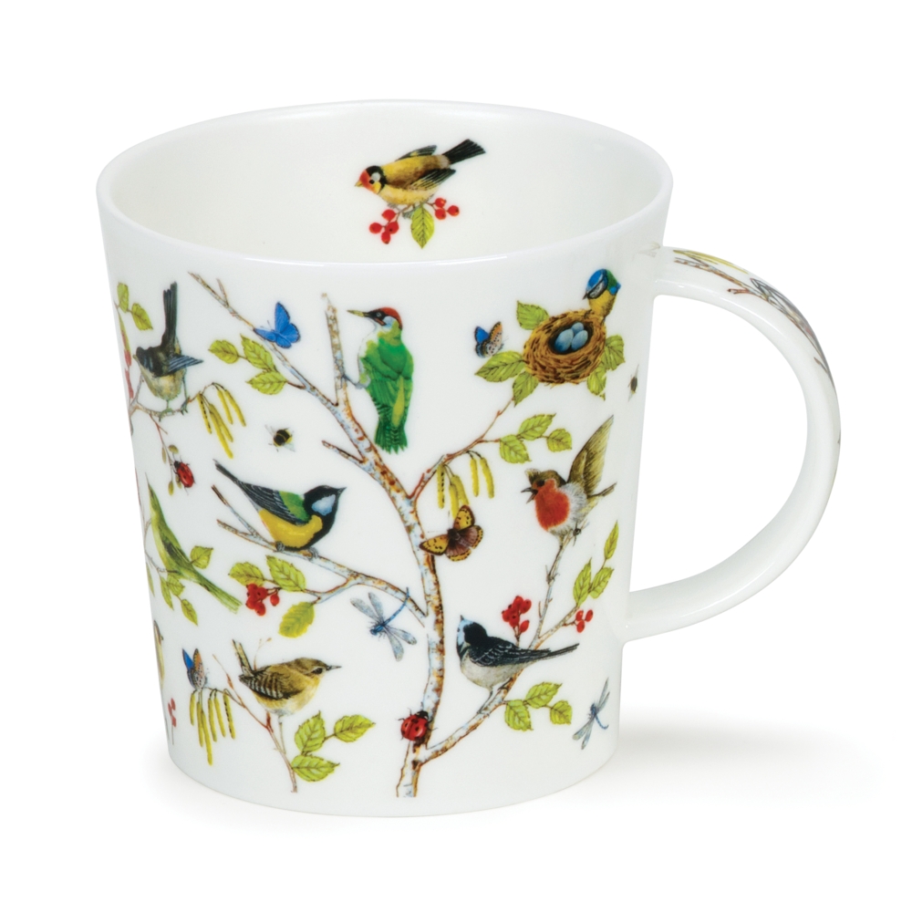 Dunoon Lomond Secret Wood Woodpecker Becher aus Fine Bone China 3.2 dl