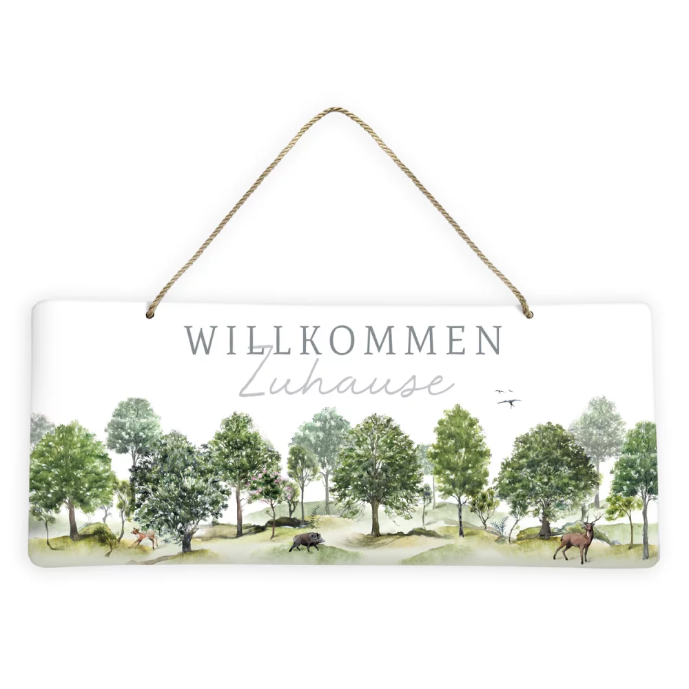 Blechschild Laubbaum