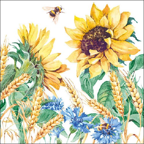Sonnenblume mit Hummel