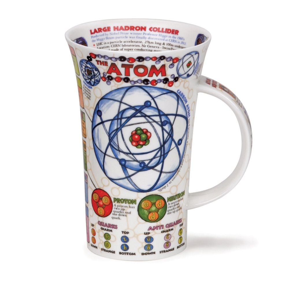 Dunoon Glencoe The Atom Fine Bone China Porzellan Becher 5 dl mit Atommotiv von Caroline Dadd