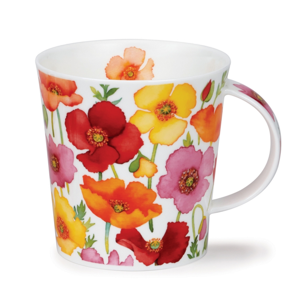 Dunoon Cairngorm Floral Fiesta Poppy Becher 4.8 dl mit Mohnblumenmotiv von Caroline Bessey
