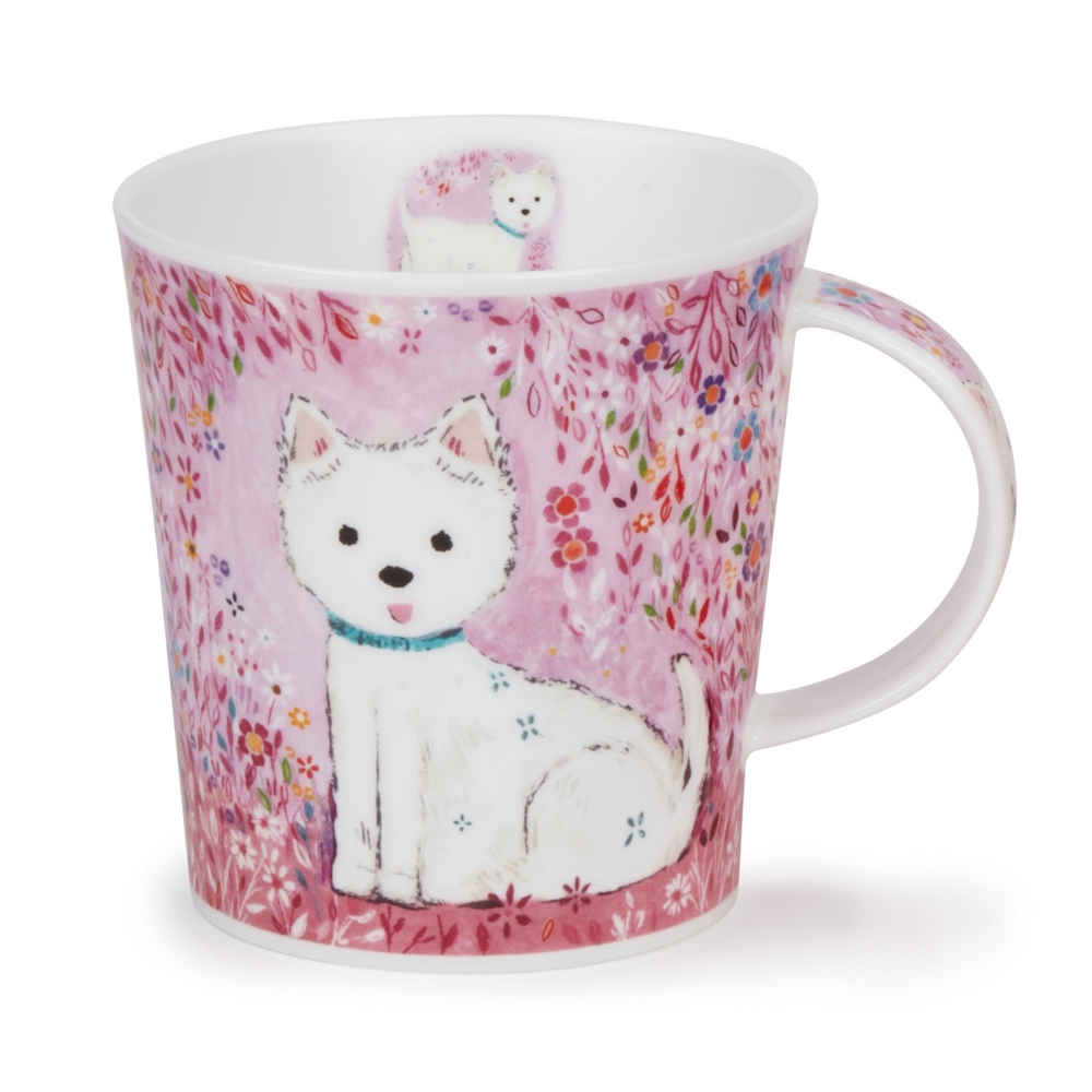 Dunoon Lomond Pretty in Pink Dog Becher aus Fine Bone China 3.2 dl