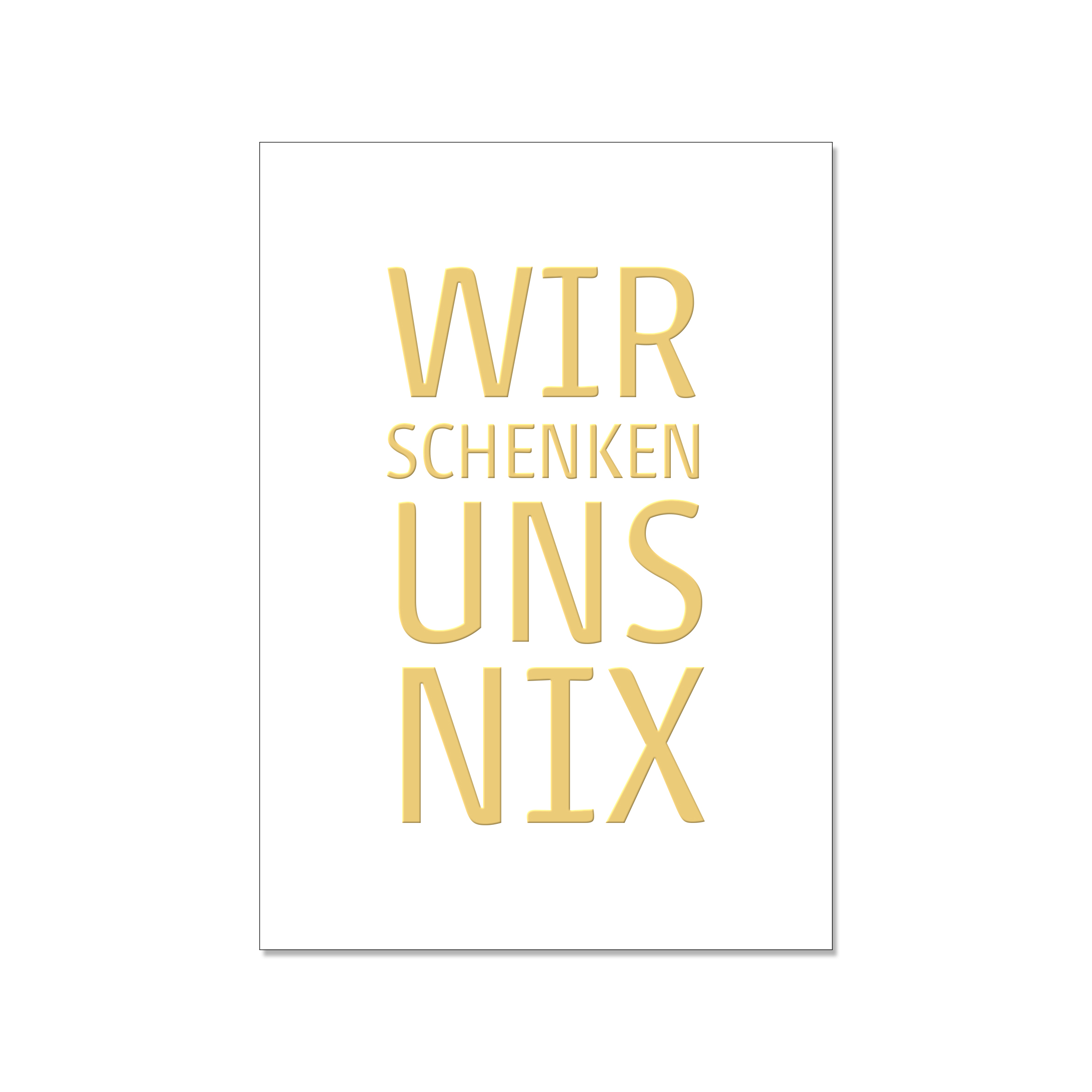 Wir schenken uns Nix