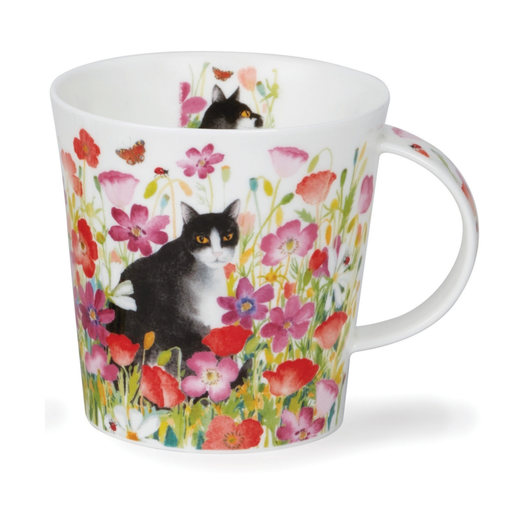 Dunoon Cairngorm Pretty Paws Black and White Becher 4.8 dl mit schwarz-weissen Katzenmotiven von Claire Winteringham