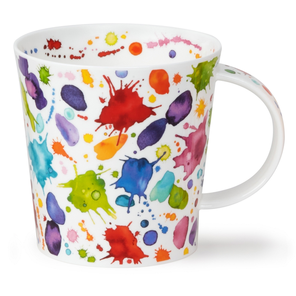 Dunoon Benmore Whoops Becher 7.5 dl mit farbenfrohem Klecksdekor von Caroline Bessey